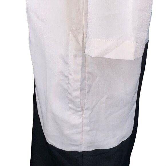 H&M Womens Sheath Dress Silky Lightweight Colorblock with Pockets Size 4 - Picture 3 of 9